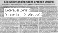 Wetterauer Zeitung 12.03.2009
