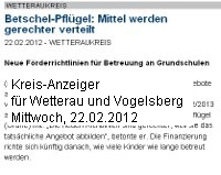 Kreisanzeiger 22.02.2012