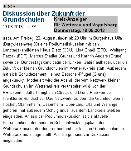 Kreisanzeiger 19.08.2013